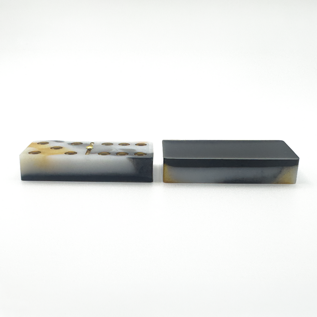 Carrara Gold Domino Set with Millennium Vault | Tournament Style