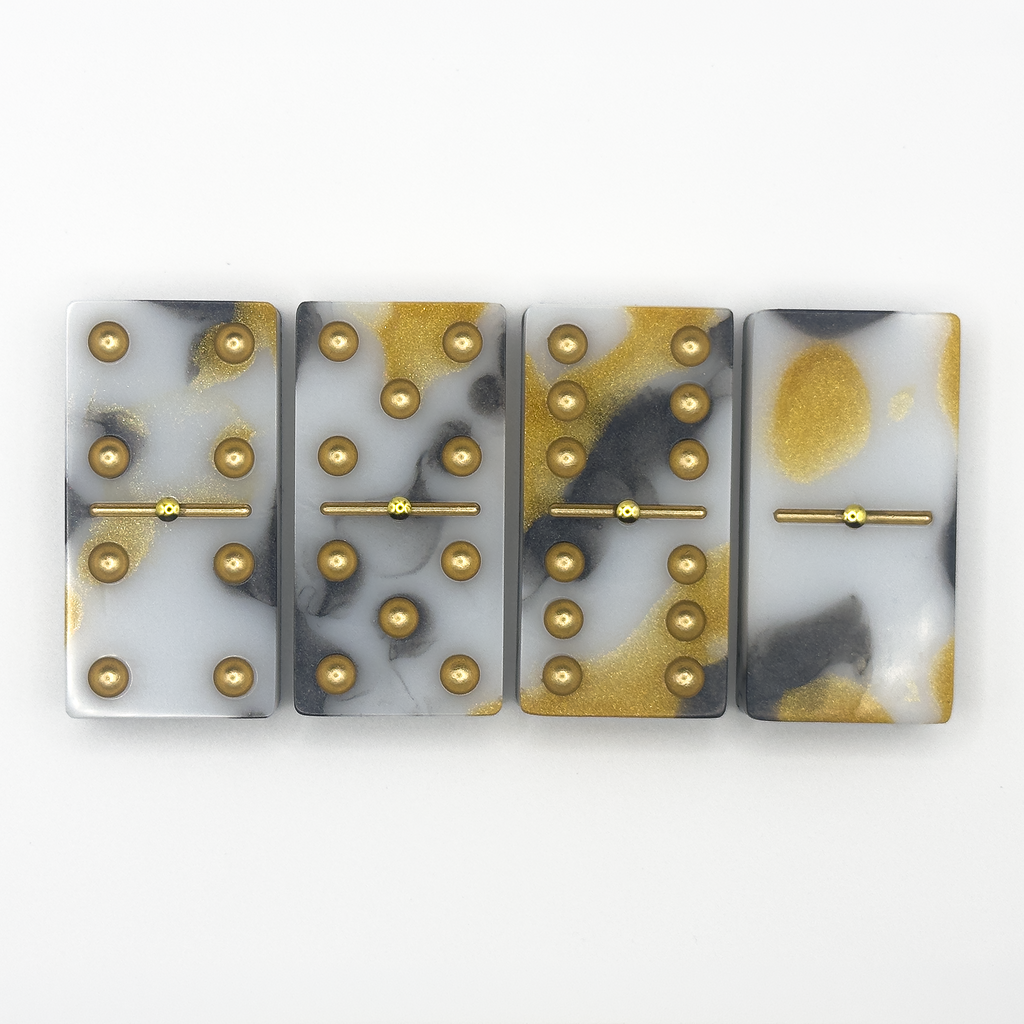 Carrara Gold Domino Set with Millennium Vault | Tournament Style